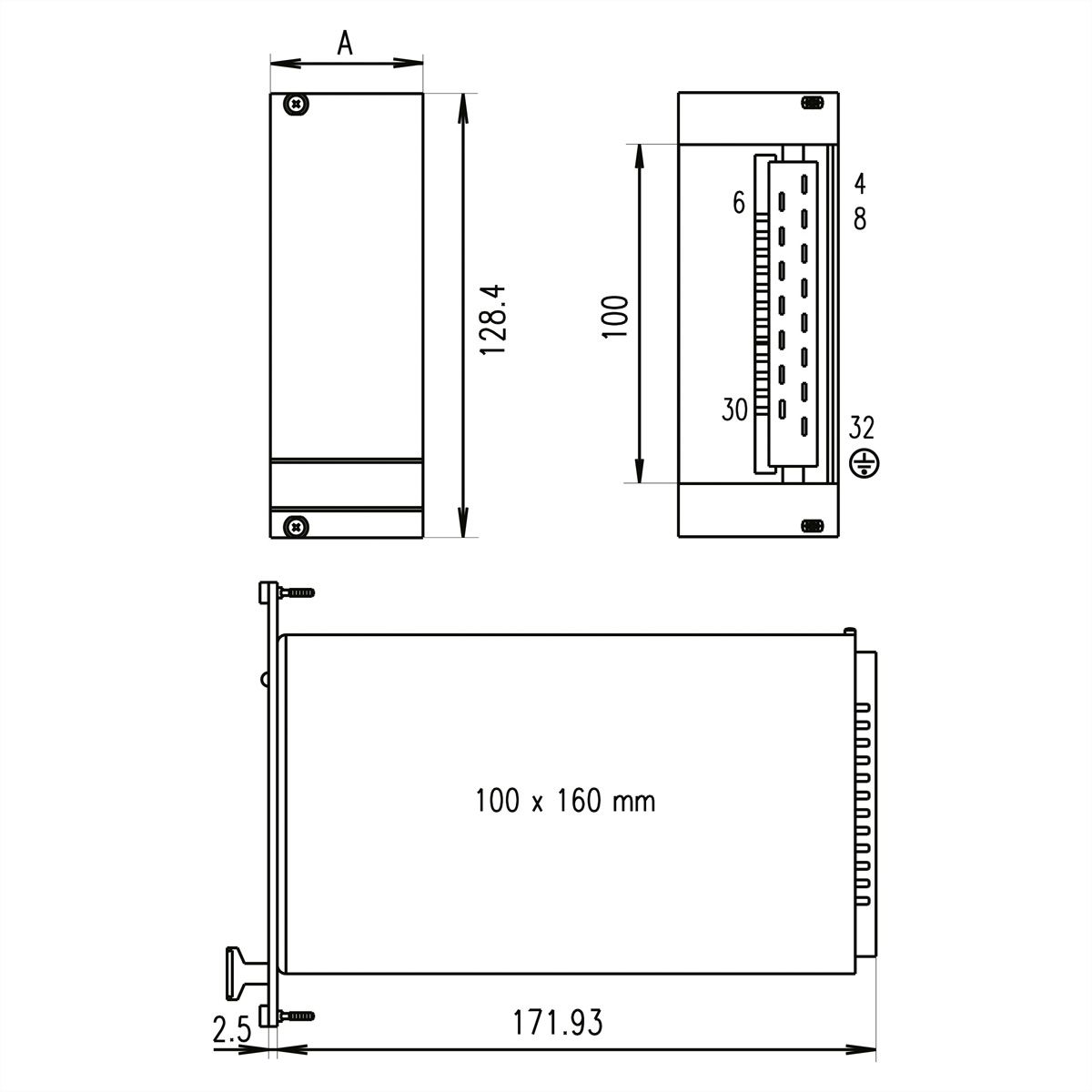 Alimentation, régulateur linéaire AC/DC 19" SCHROFF PSU, simple, PSK 112