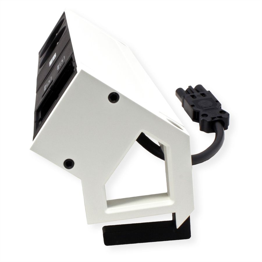 BACHMANN DESK2 2xUTE 1xUSB A/C 22W 1xCM 0,2m GST18 RAL9010