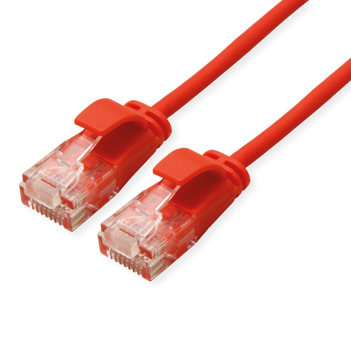 ROLINE Cordon Data Center UTP Cat.6A (Classe EA), LSOH, slim, rouge, 2 m