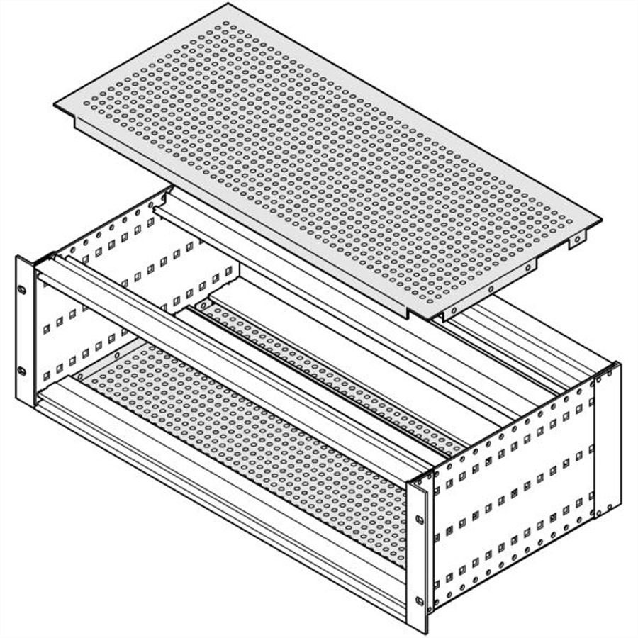 Plaque de recouvrement EuropacPRO SCHROFF pour boulonnage au panneau latéral, 84 HP, 277.75 mm