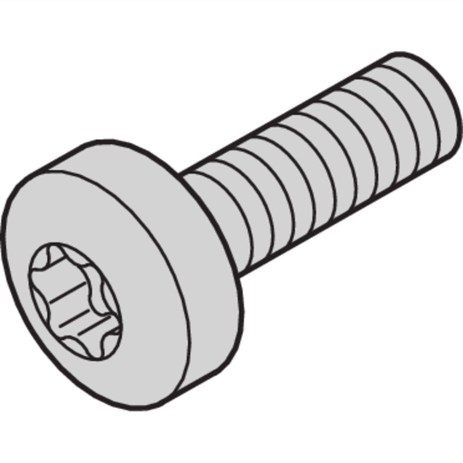 Vis à tête cylindrique de SCHROFF, Torx, acier nickelé, M2.5 x 16 mm