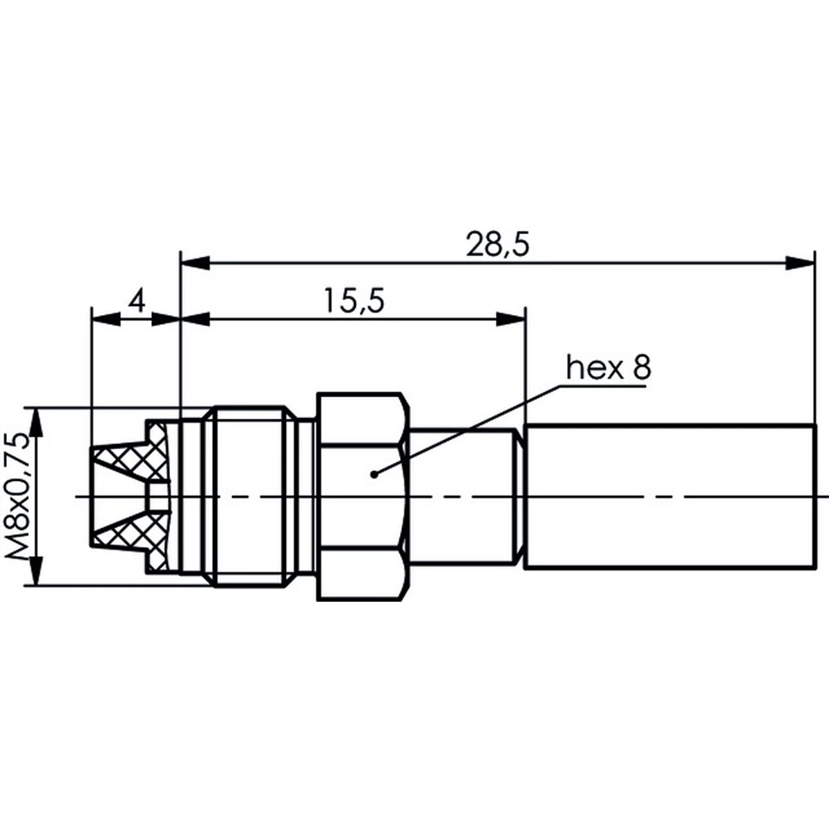 TELEGÄRTNER Connecteur femelle FME à sertir pour RG-58C/U