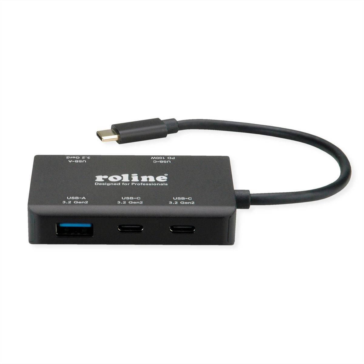ROLINE Hub USB 3.2 Gen2 , 4 ports (2x A + 2x C), +PD(100W)