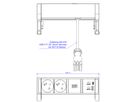 BACHMANN DESK2 2xUTE 1xUSB A/C 22W 0,2m GST18 RAL9010