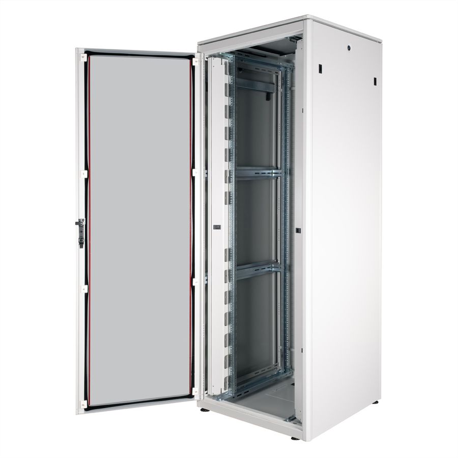ROLINE 19" Baie réseau Pro 47U, 800x800 LxP Porte verre gris