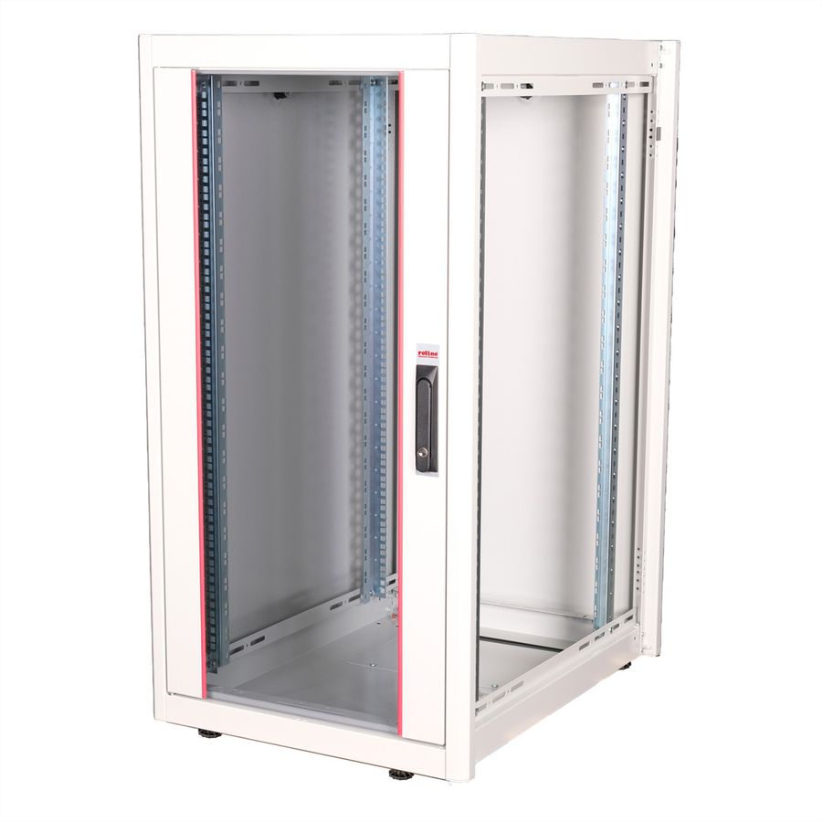 ROLINE 19" Baie réseau Basic 22U, 600x800 LxP Porte verre gris