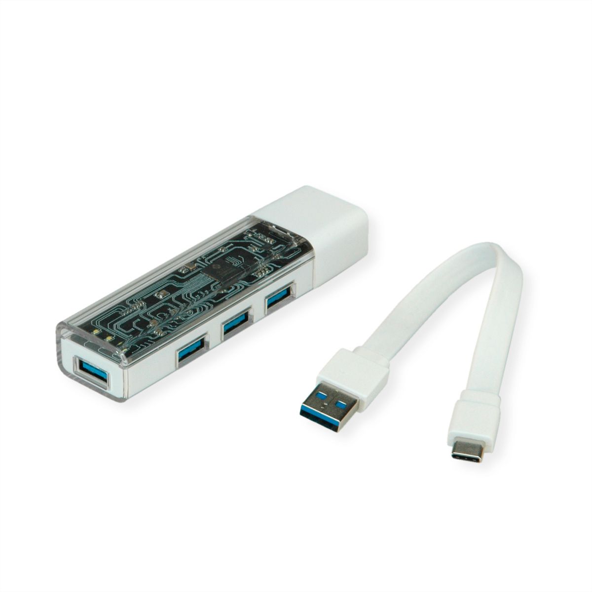 ROLINE Hub USB 3.2 Gen 1, 4 ports, type A+C