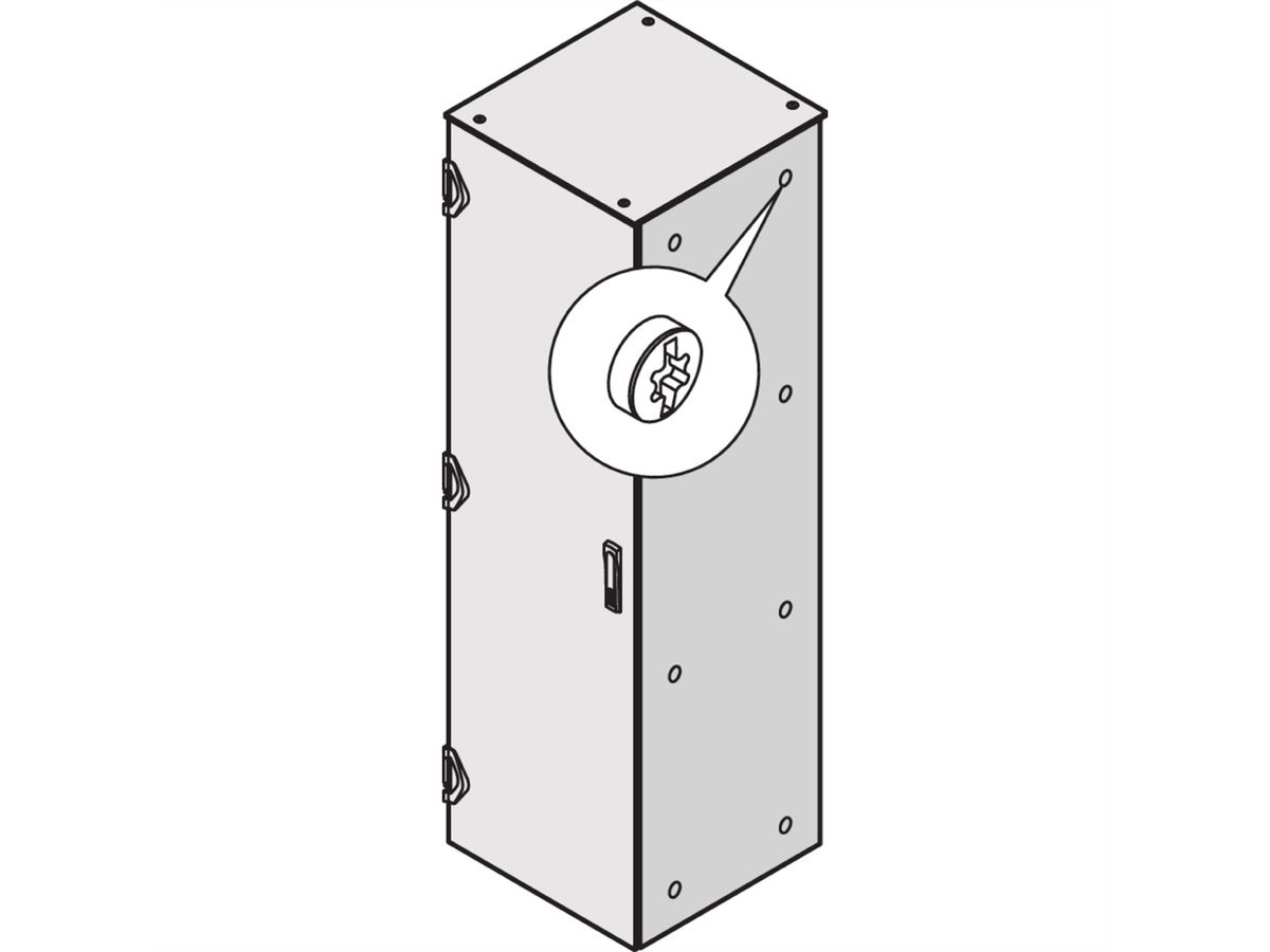 SCHROFF Paroi 2450H 1200P IP55 RAL9003
