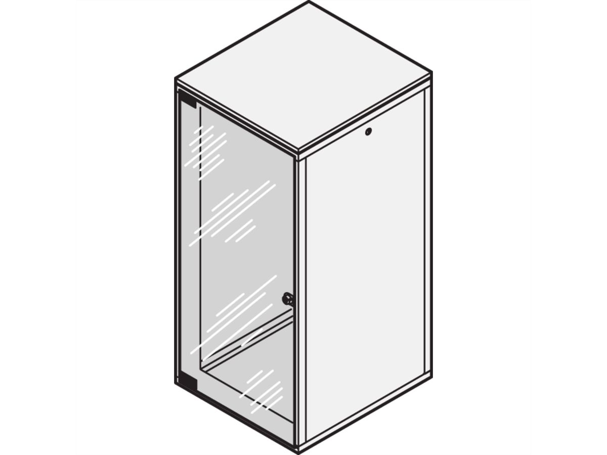 SCHROFF Eurorack, porte en verre, angle d'ouverture de 120°, 20 U 600W
