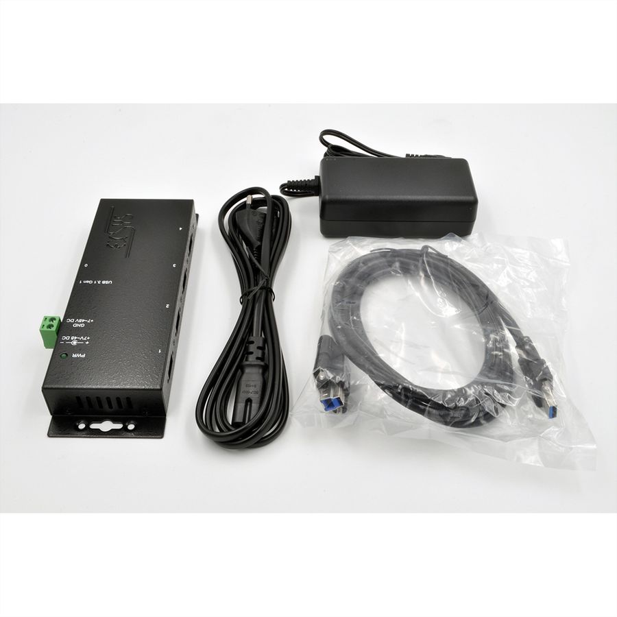 EXSYS EX-1183HMVS-2 Hub USB 3.2 Gen1 métal à 4 ports, protection de surtension 15KV ESD