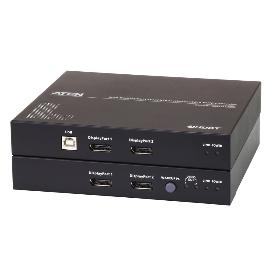 ATEN CE924 Système d’extension KVM USB DisplayPort double vue HDBaseT™ 2.0