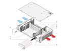 Système CPCI SCHROFF pour PSU enfichable, horizontal, 2 U, 4 slots