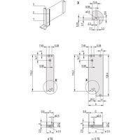 SCHROFF Plug-In Unit U-Profile Face avant pour IEL, IET, Type 2, 3 U, 7 HP, Décalage 0,1", 2,5 mm, Al, Anodisé frontal, Conducteur arrière