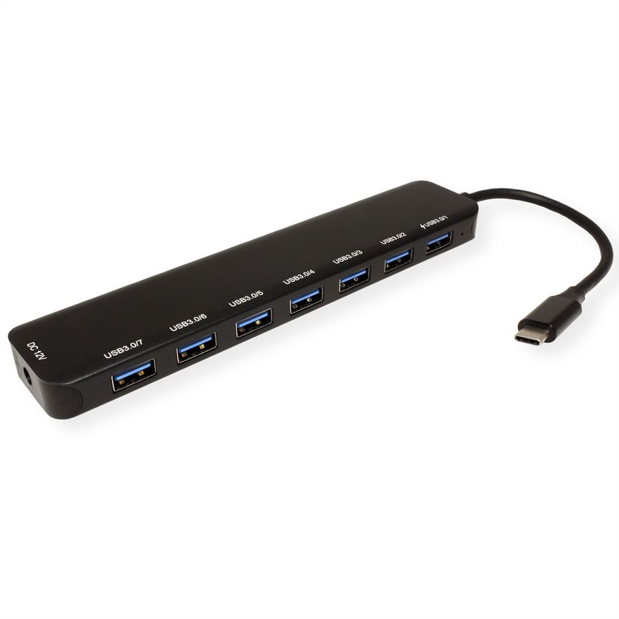 VALUE Hub USB 3.2 Gen 1, 7 ports, prise type C