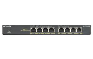 Netgear GS308PP Non-géré Gigabit Ethernet (10/100/1000) Connexion Ethernet, supportant l'alimentation via ce port (PoE) Noir