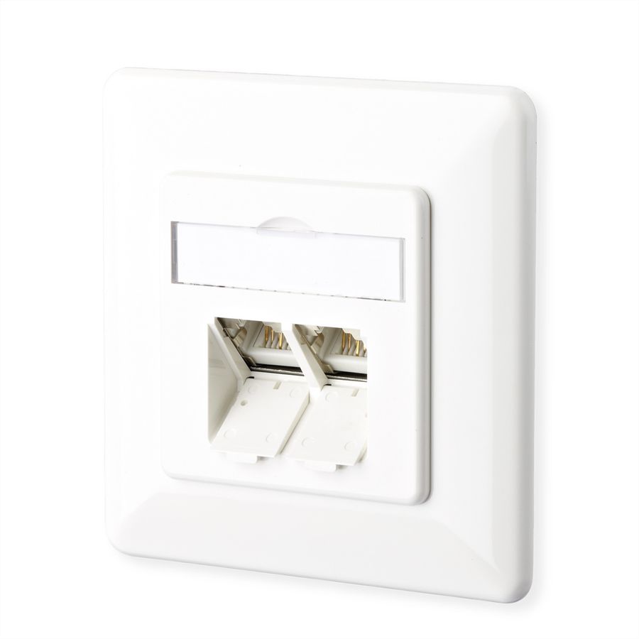 METZ CONNECT E-DAT C6A 2 ports UP blanc pur