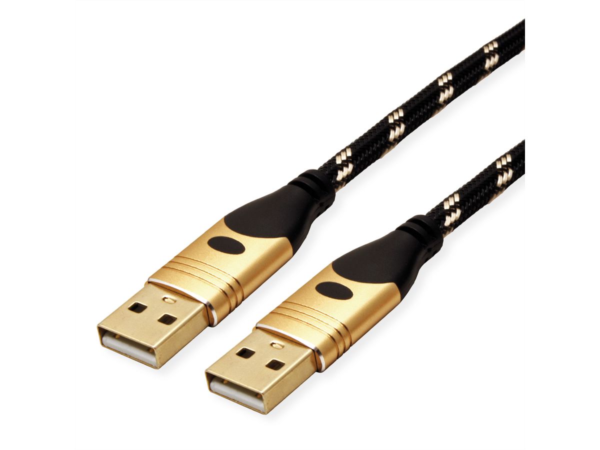 ROLINE GOLD Câble USB 2.0, type A - A, M/M, 1,8 m