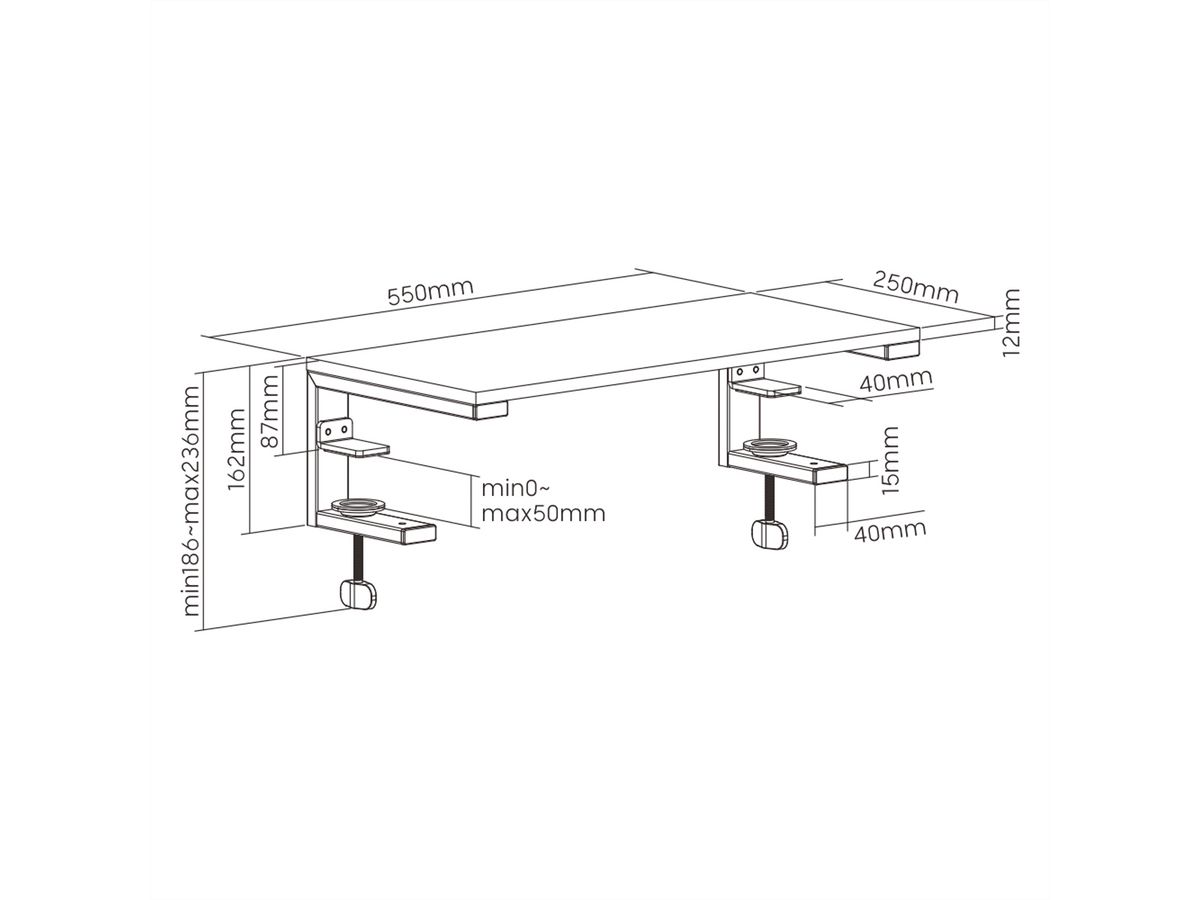 ROLINE Support polyvalent grande taille