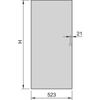 Porte acier Eurorack SCHROFF, Angle d'ouverture 120°, RAL 7035, 29 U 600W