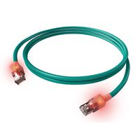 Cordon EasyLan DualBoot® LED Cat.6A (Classe EA) S/FTP, LSOH, turquoise, 1,5 m