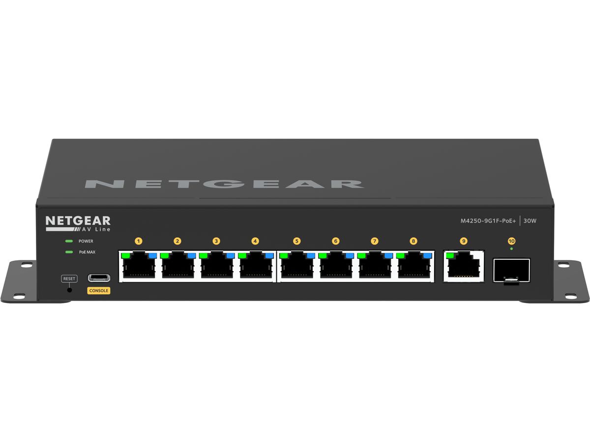 NETGEAR GSM4210PD-100EUS commutateur réseau Géré L2/L3 Gigabit Ethernet (10/100/1000) Connexion Ethernet, supportant l'alimentation via ce port (PoE) Noir