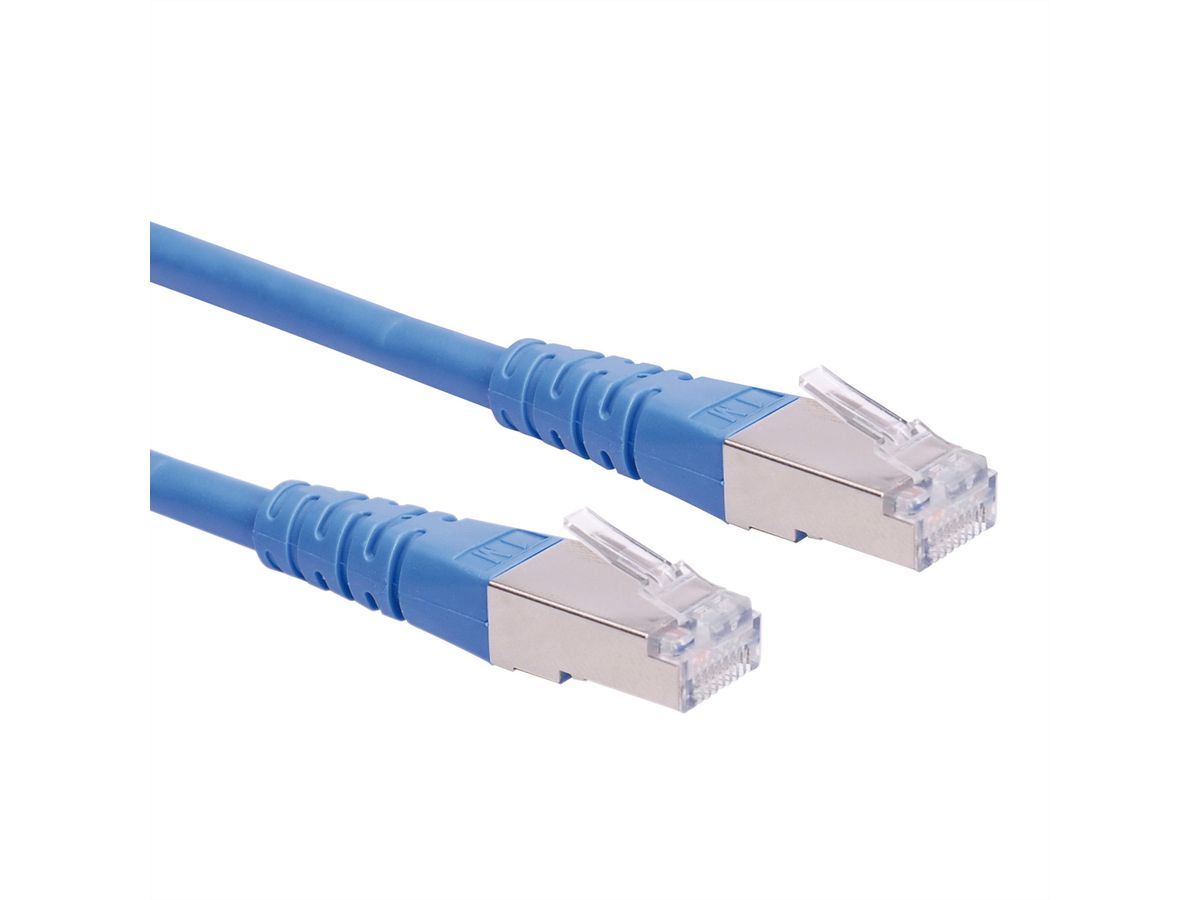 Cordon Cat.6 (Classe E) F/UTP AWG26, bleu, 7 m