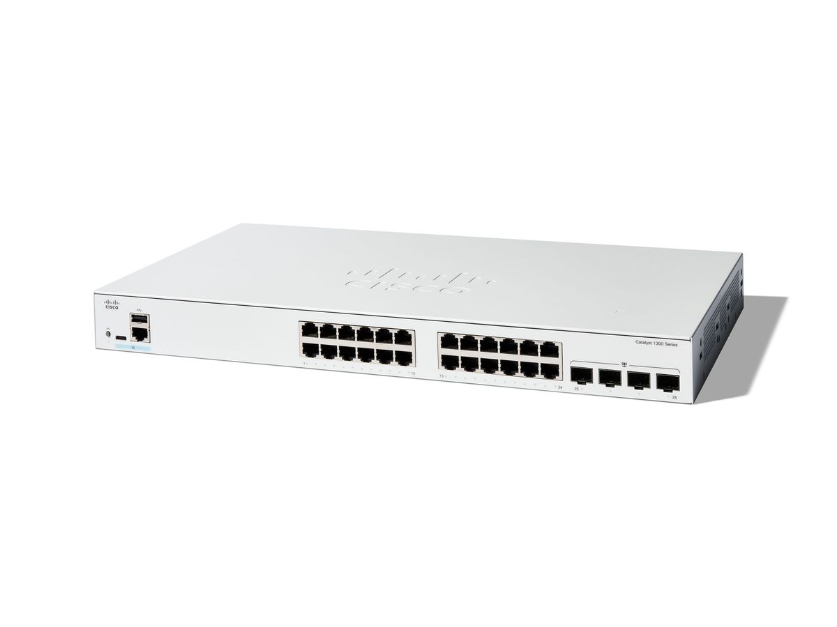 Cisco C1300-24T-4G commutateur réseau Géré L2/L3 Gigabit Ethernet (10/100/1000) Blanc