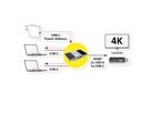 ROLINE Switch KVM, 2 PCs, HDMI 4K, USB