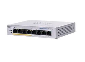 Cisco CBS110-8PP-D Non-géré L2 Gigabit Ethernet (10/100/1000) Connexion Ethernet, supportant l'alimentation via ce port (PoE) Gris