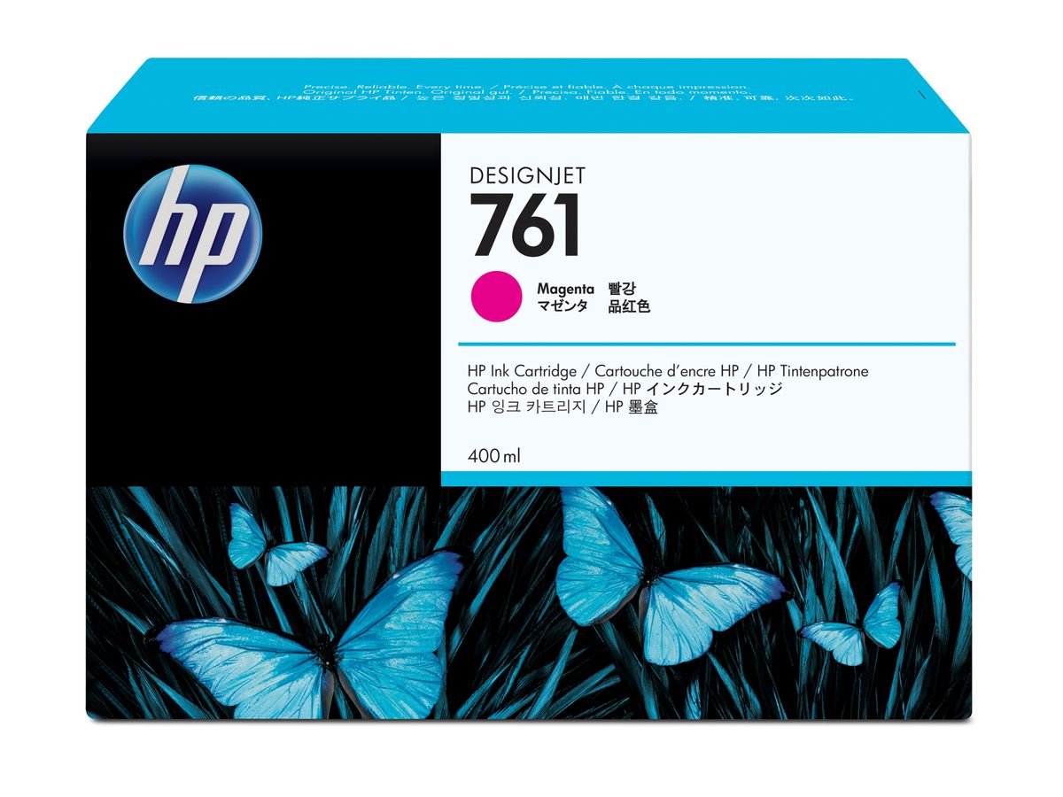 HP 761 cartouche d'encre DesignJet magenta, 400 ml