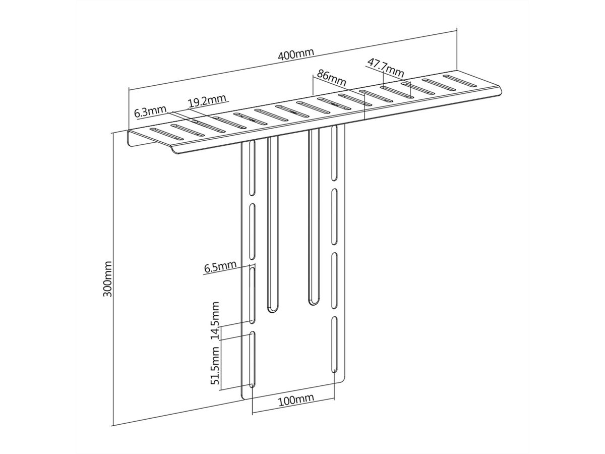 ROLINE Étagère ALL-IN-ONE, compatible VESA