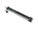 BACHMANN CONNECTUS 6xUTE , 1xGVS 1xinterrupteur 2,0m CEE7/7 gris