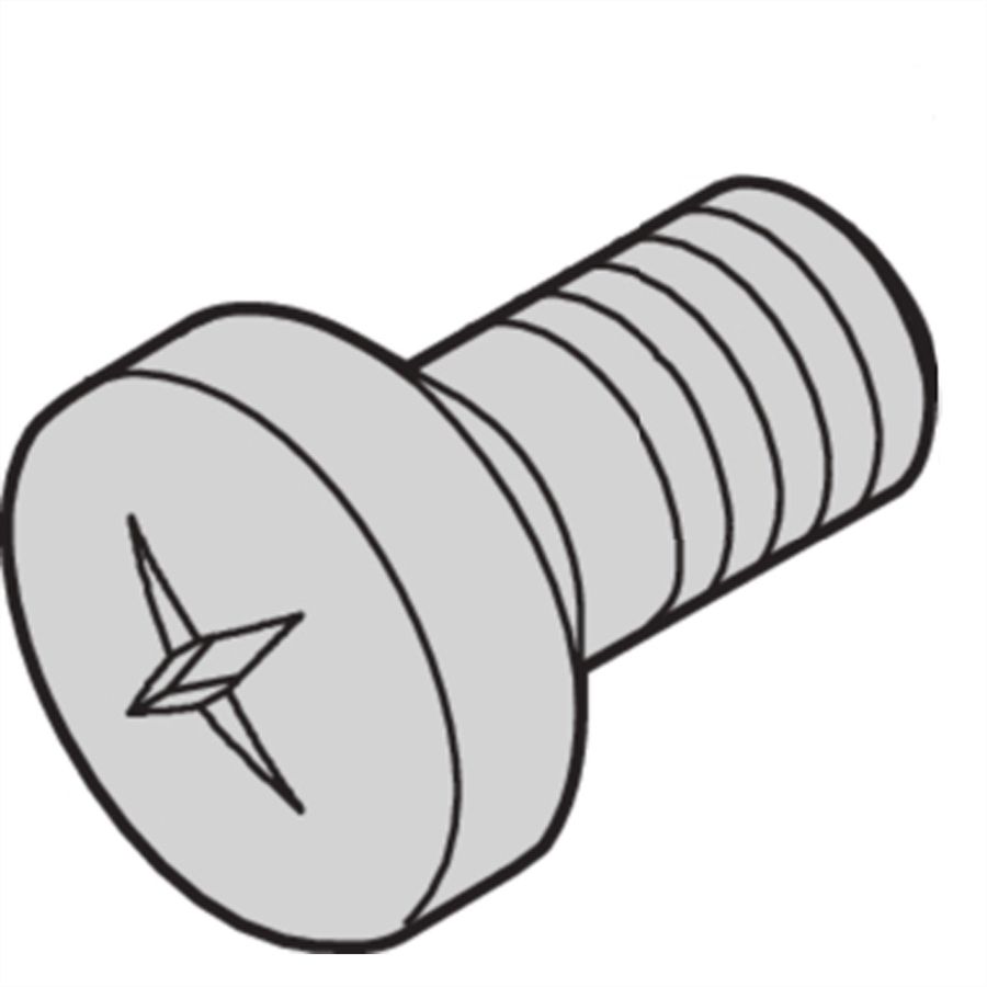 Vis à tête cylindrique de SCHROFF, surélevée, empreinte cruciforme, M2.5 x 8 mm, autotaraudante, zinguée
