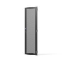 SCHROFF Porte 2000H 600 perforée, fermeture 3 points RAL7021