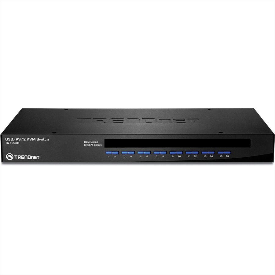 TRENDnet TK-1603R Switch USB KVM à 16 ports montage sur rack