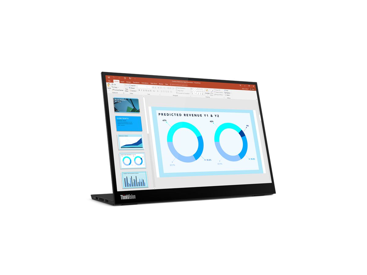 Lenovo ThinkVision M14d LED display 35,6 cm (14") 2240 x 1400 pixels 2.2K Noir