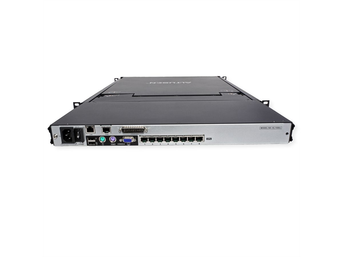 ATEN KL1508AiN Commutateur KVM LCD 48cm 8 ports Multi-Interface Cat 5 sur IP, FR-Layout