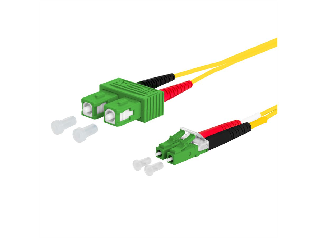 METZ CONNECT OpDAT cordon de brassage, SC-D APC/LC-D APC OS2, 3 m