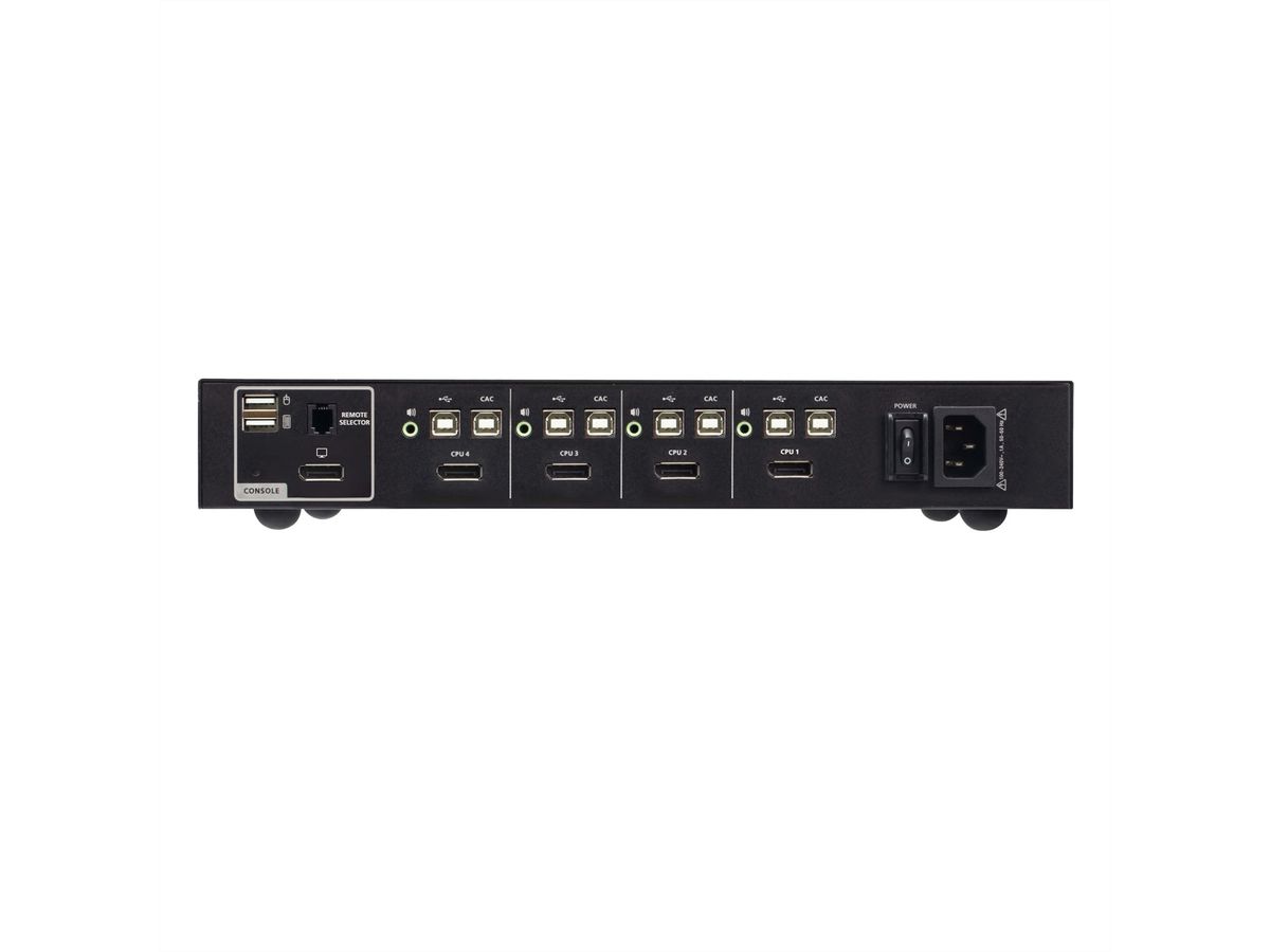 ATEN CS1184DP4C Commutateur KVM sécurisé DisplayPort à 4 ports USB avec CAC