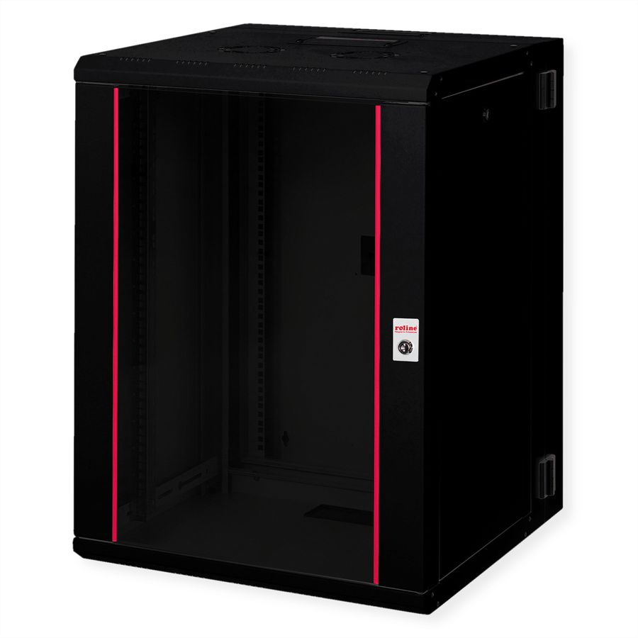 ROLINE 19" Boîtier mural Pro 16U, 600x600 LxP pivotant en 2 parties noir