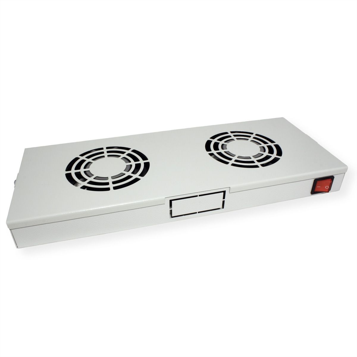 ROLINE 19" Unité de ventilation, 2 ventilateurs, Thermostat gris