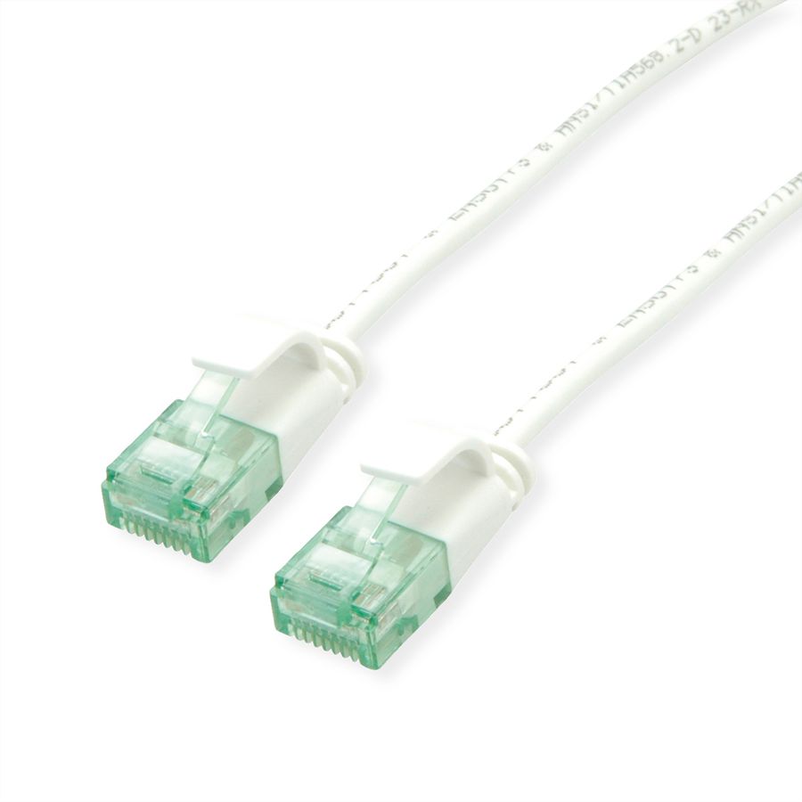 ROLINE RM Cordon Data Center UTP Cat.6A (Classe EA), slim, blanc, 5 m