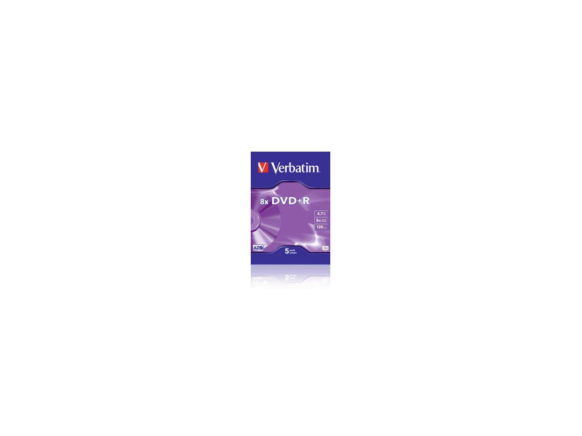 Verbatim DVD+R 8x 4,7 Go 5 pièce(s)