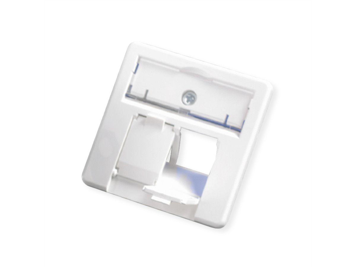 TELEGÄRTNER Plaque centrale pour boîtiers AMJ45, 2 ports, blanc alpin