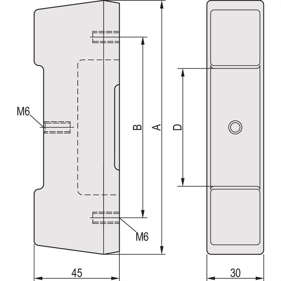 Pied arrière CompacPRO SCHROFF, 4 U, augmenté de 45 mm