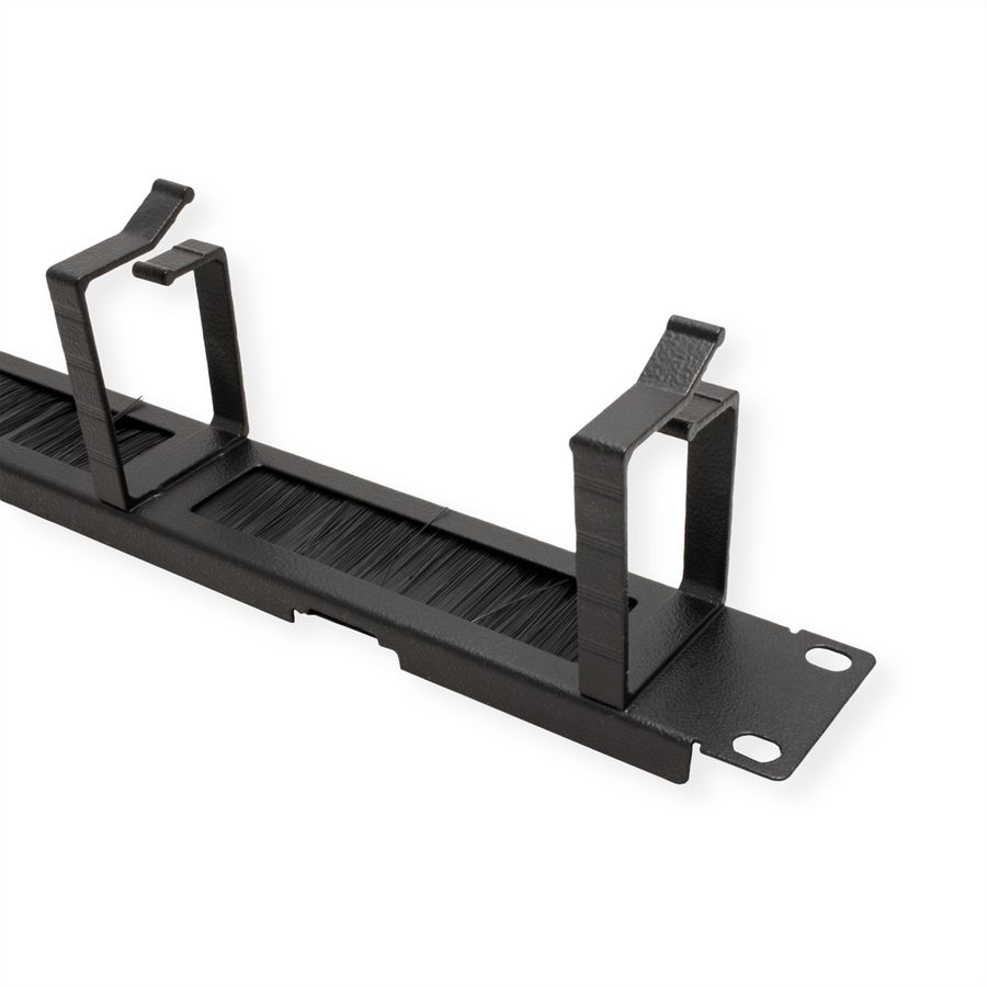 ROLINE 19" Passe-câbles 1U, Avec brosse 44x60mm noir