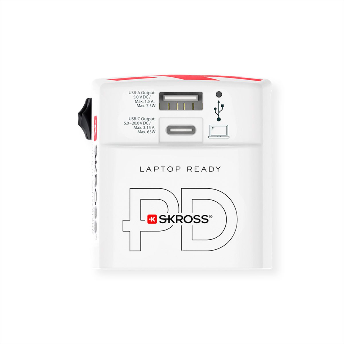 SKROSS Chargeur USB universel A/C 65PD avec câble USB-C, monde