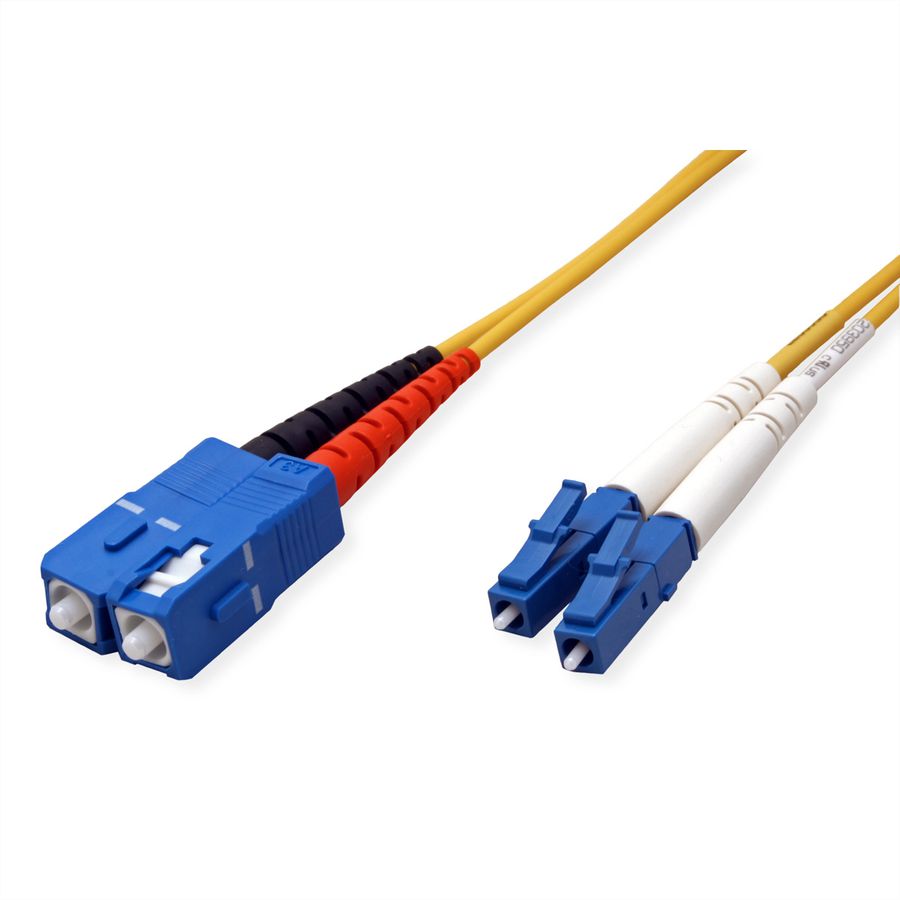 Câble Patch FO duplex Singlemode E9/125 µm LC/SC, jaune, 2 m