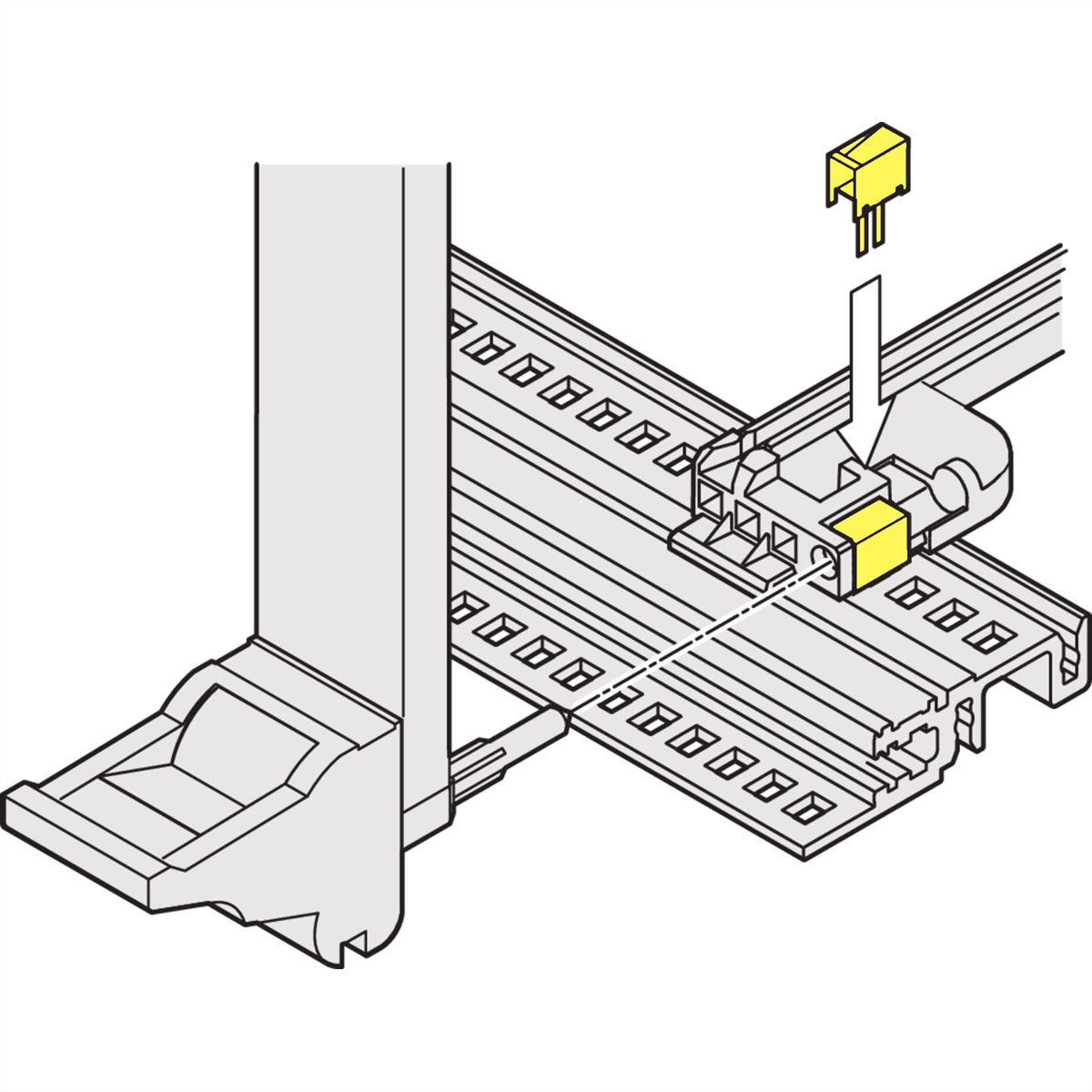 Guide-cartes SCHROFF avec détrompage IEEE ESD Clip, broche d'alignement