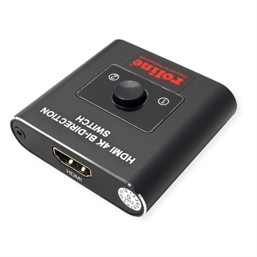 ROLINE Switch HDMI bidirectionnel 4K, 2 ports
